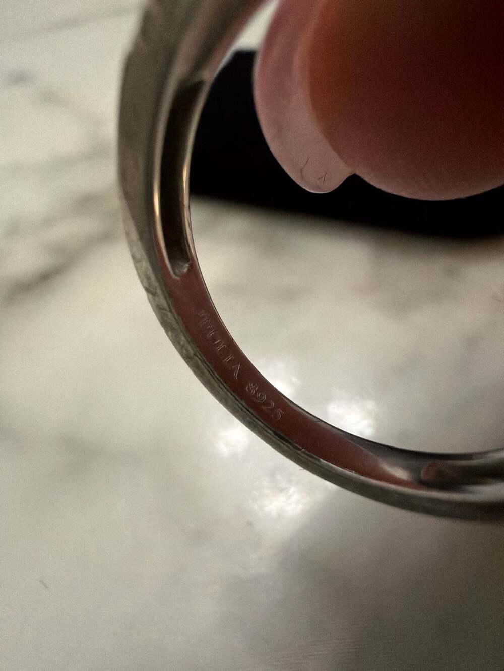 Pear Cut Double Halo Split Shank Sterling Silver Ring Size 6.5-7 - Picture 5 of 12
